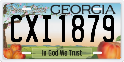 GA license plate CXI1879