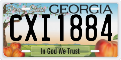 GA license plate CXI1884
