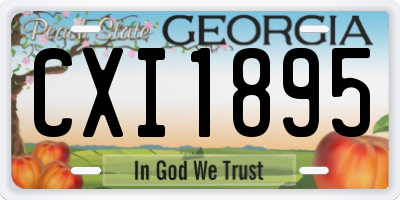 GA license plate CXI1895