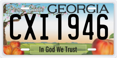 GA license plate CXI1946