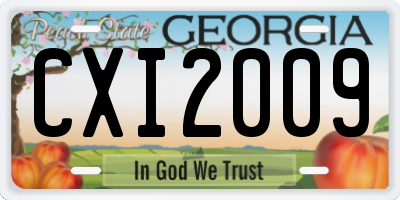 GA license plate CXI2009
