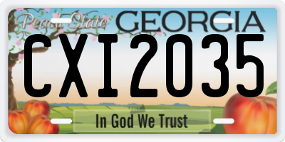 GA license plate CXI2035