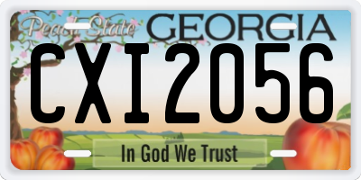 GA license plate CXI2056