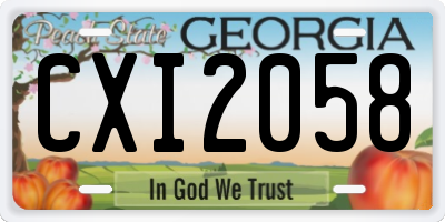 GA license plate CXI2058