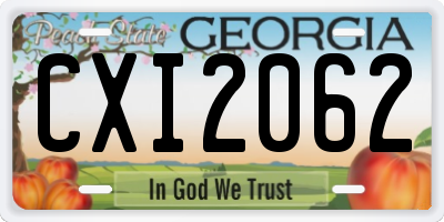 GA license plate CXI2062