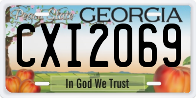 GA license plate CXI2069
