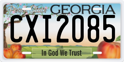 GA license plate CXI2085