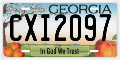 GA license plate CXI2097