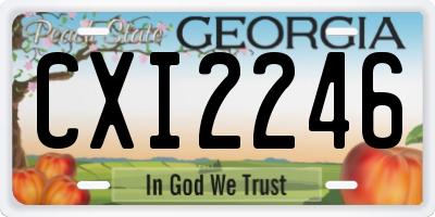 GA license plate CXI2246