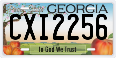 GA license plate CXI2256