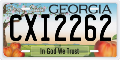 GA license plate CXI2262