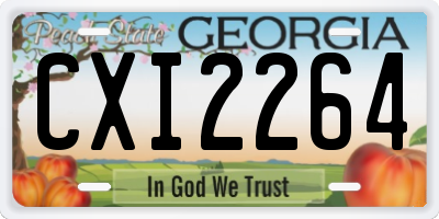 GA license plate CXI2264