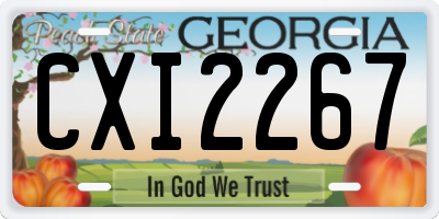 GA license plate CXI2267