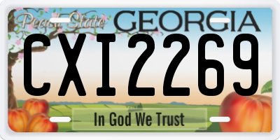 GA license plate CXI2269