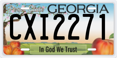 GA license plate CXI2271