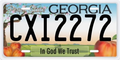 GA license plate CXI2272