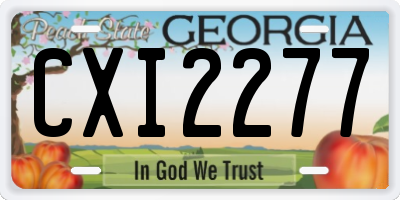 GA license plate CXI2277