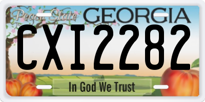 GA license plate CXI2282