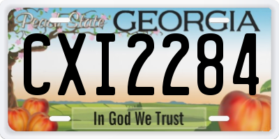 GA license plate CXI2284