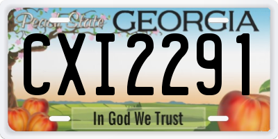 GA license plate CXI2291