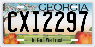 GA license plate CXI2297
