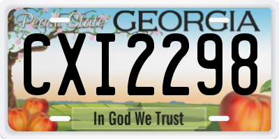 GA license plate CXI2298