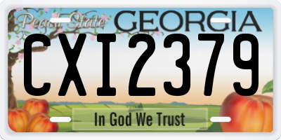 GA license plate CXI2379