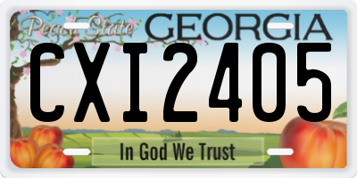 GA license plate CXI2405