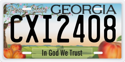GA license plate CXI2408