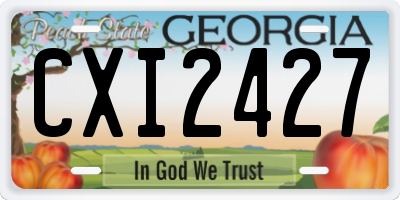 GA license plate CXI2427