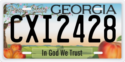 GA license plate CXI2428