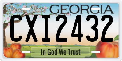 GA license plate CXI2432