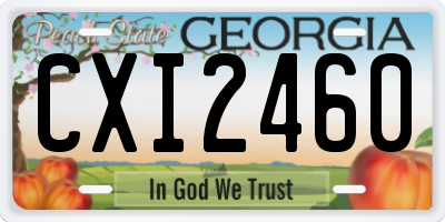 GA license plate CXI2460