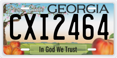 GA license plate CXI2464