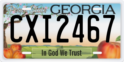 GA license plate CXI2467