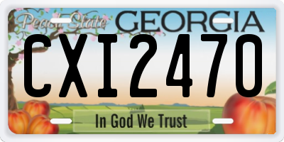 GA license plate CXI2470