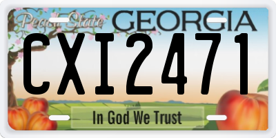 GA license plate CXI2471
