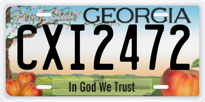 GA license plate CXI2472