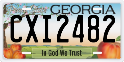 GA license plate CXI2482