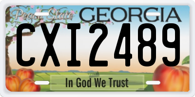 GA license plate CXI2489