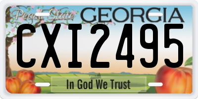 GA license plate CXI2495