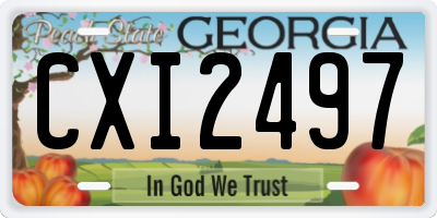 GA license plate CXI2497