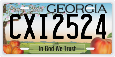 GA license plate CXI2524