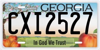 GA license plate CXI2527