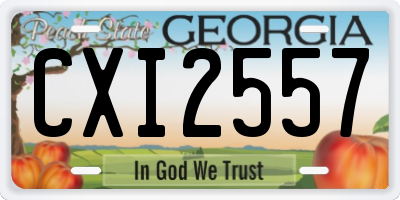 GA license plate CXI2557