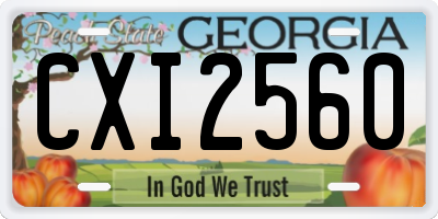 GA license plate CXI2560
