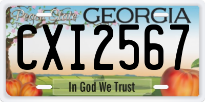 GA license plate CXI2567