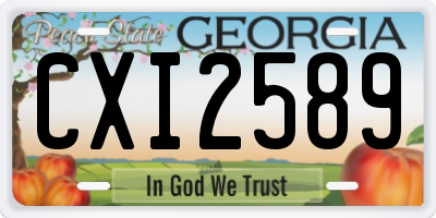 GA license plate CXI2589