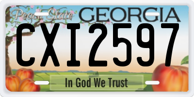 GA license plate CXI2597