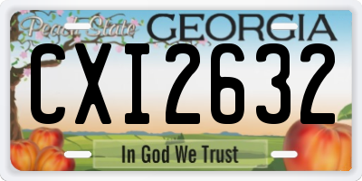 GA license plate CXI2632